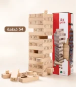 ⁦لعبة جينغا الخشبية – 54 قطعة + نرد⁩ - الصورة ⁦3⁩